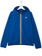 K Way Kids Logo Print Hoodie - Blue