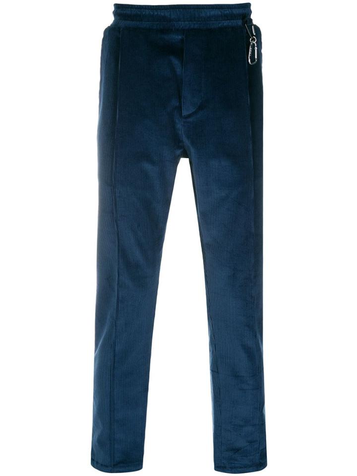 Low Brand Slim Fit Corduroy Chinos - Blue