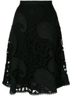 See By Chloé Lace Guipure A-line Skirt - Black