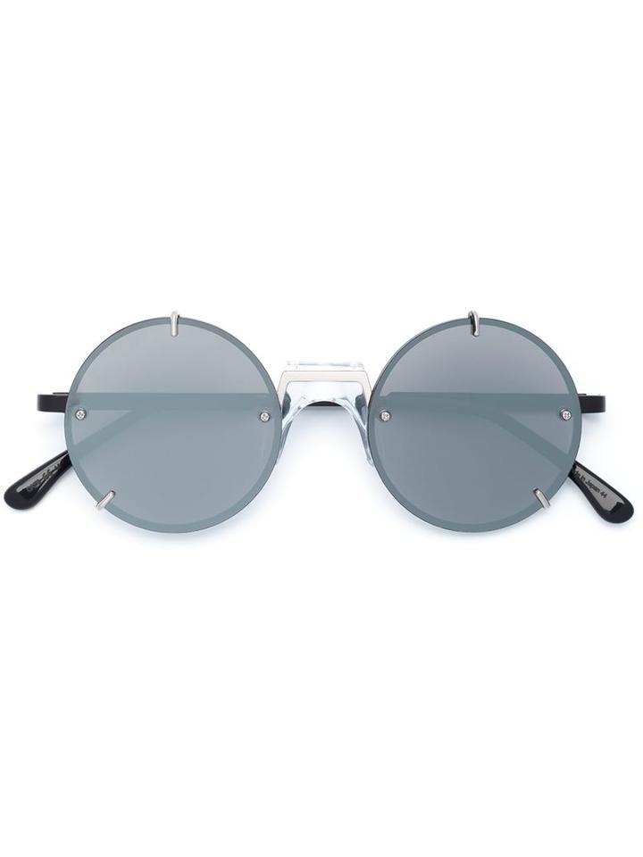 Round Frame Sunglasses, Women's, Black, Stainless Steel, Vera Wang