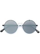 Round Frame Sunglasses, Women's, Black, Stainless Steel, Vera Wang