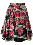 Comme Des Garçons Pre-owned 1989's Layered Floral Skirt - Black