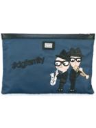 Dolce & Gabbana Designer's Patch Clutch - Blue