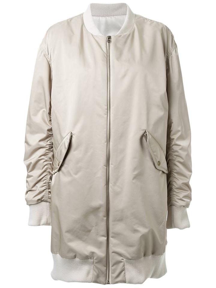Fad Three Bomber Coat, Women's, Size: Small, White, Cupro/nylon/polyester