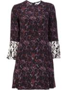 Derek Lam 10 Crosby Bell Sleeve Dress, Women's, Size: 4, Pink/purple, Silk