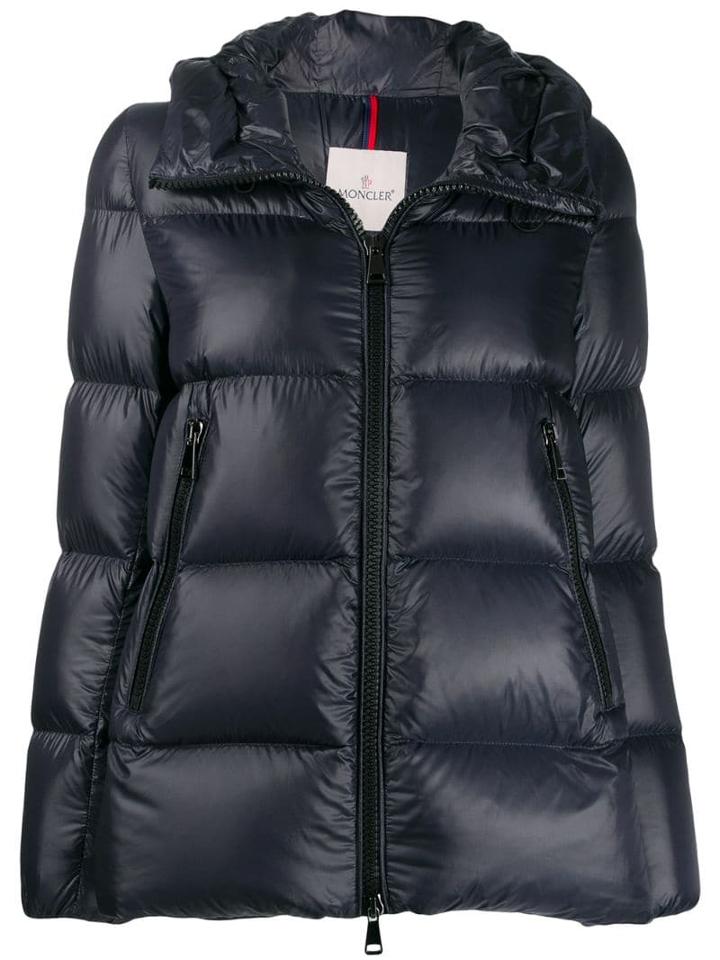 Moncler Zipped Short Puffer Jacket - Blue