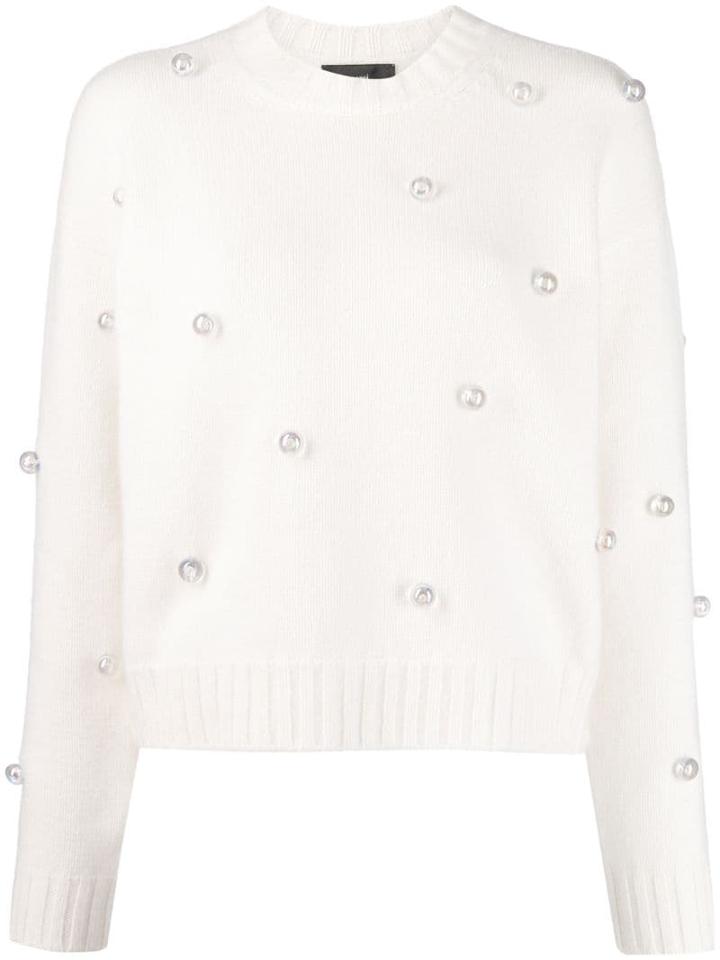 Alanui Pear Embellished Jumper - Neutrals
