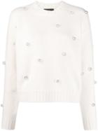 Alanui Pear Embellished Jumper - Neutrals