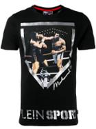 Plein Sport Print Front T-shirt, Men's, Size: Xl, Black, Cotton