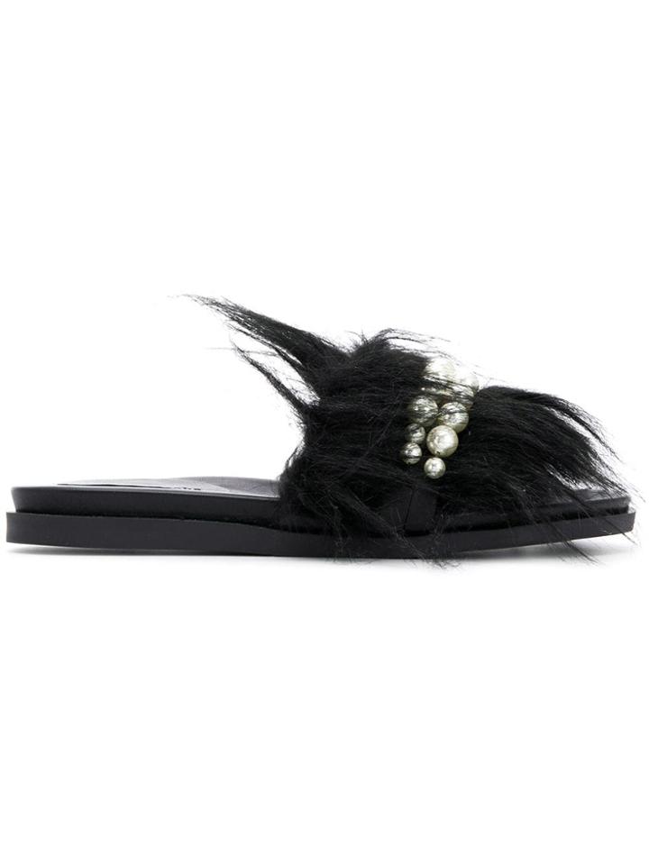 Simone Rocha Embellished Slides - Black