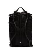 Y/project Leather-trimmed Backpack - Black