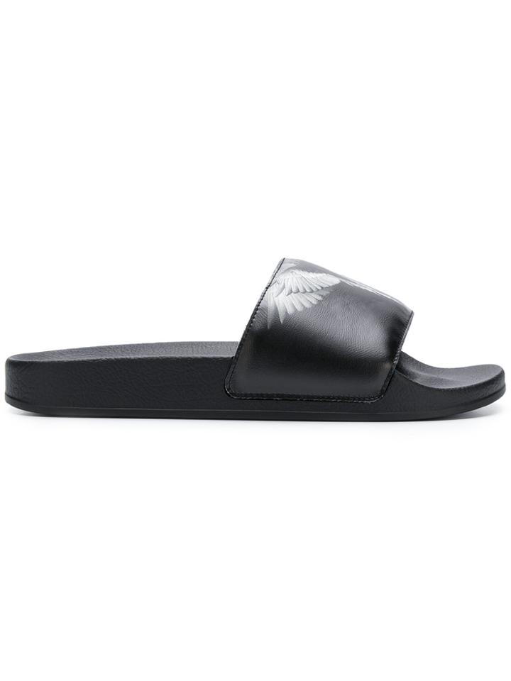 Marcelo Burlon County Of Milan Wings Print Slides - Black