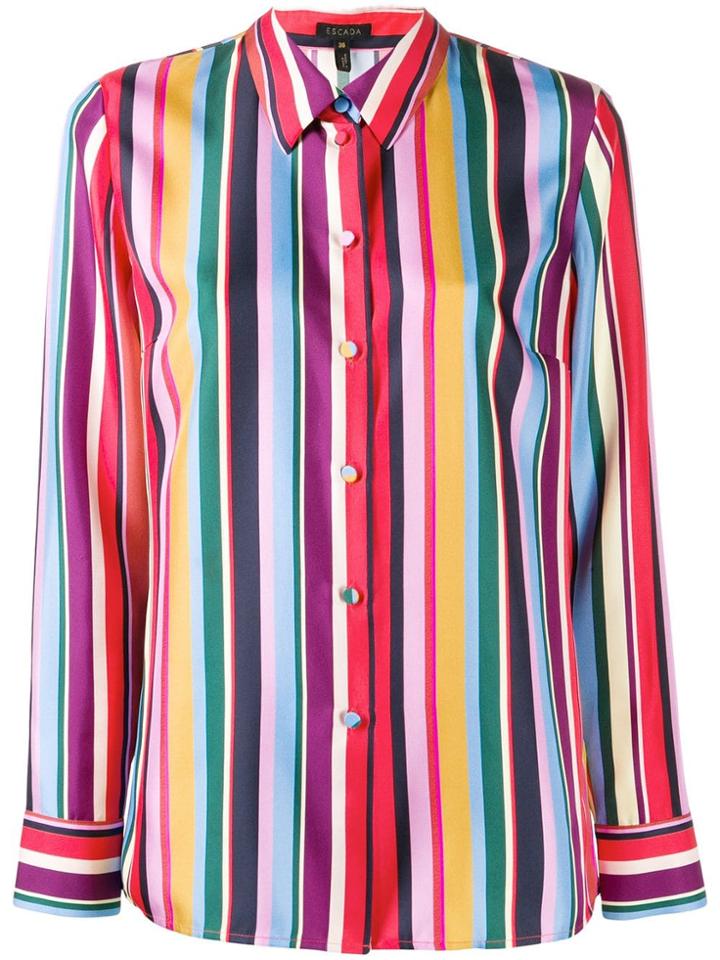 Escada Striped Pattern Shirt - Red