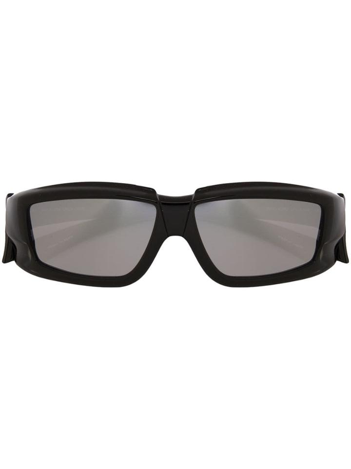 Rick Owens Rectangular Frame Sunglasses - Black