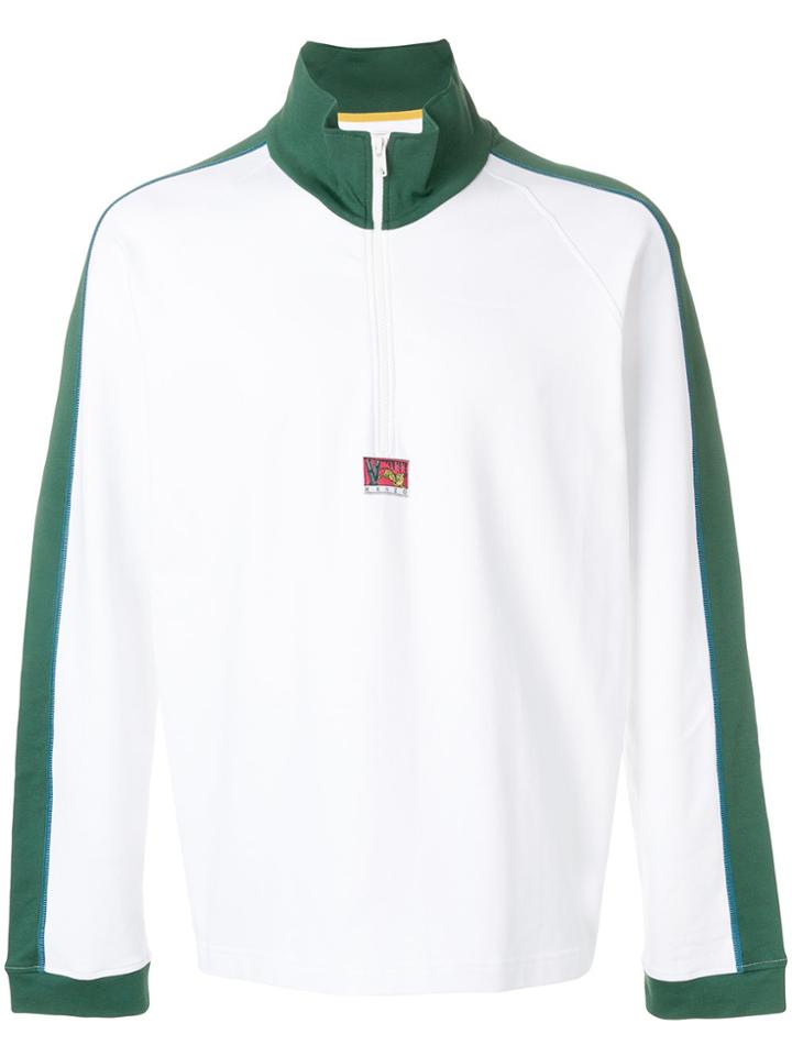 Kenzo Striped Trim Sweatshirt - White