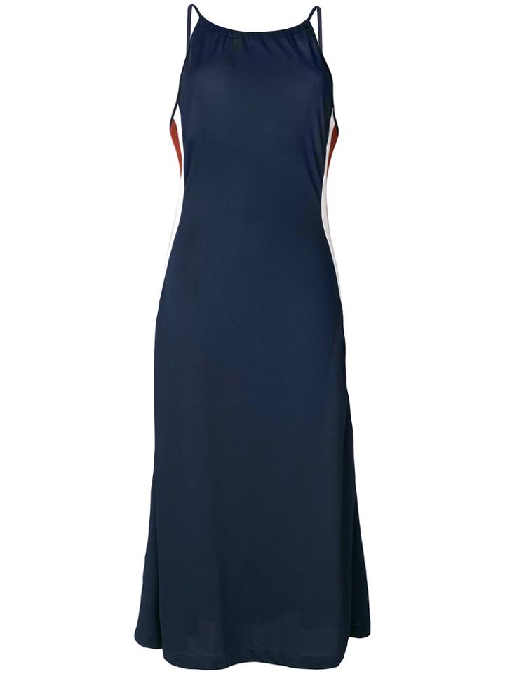 Ganni Striped Maxi Dress - Blue