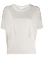 Fine Edge Boyfriend Round Neck T-shirt - Neutrals