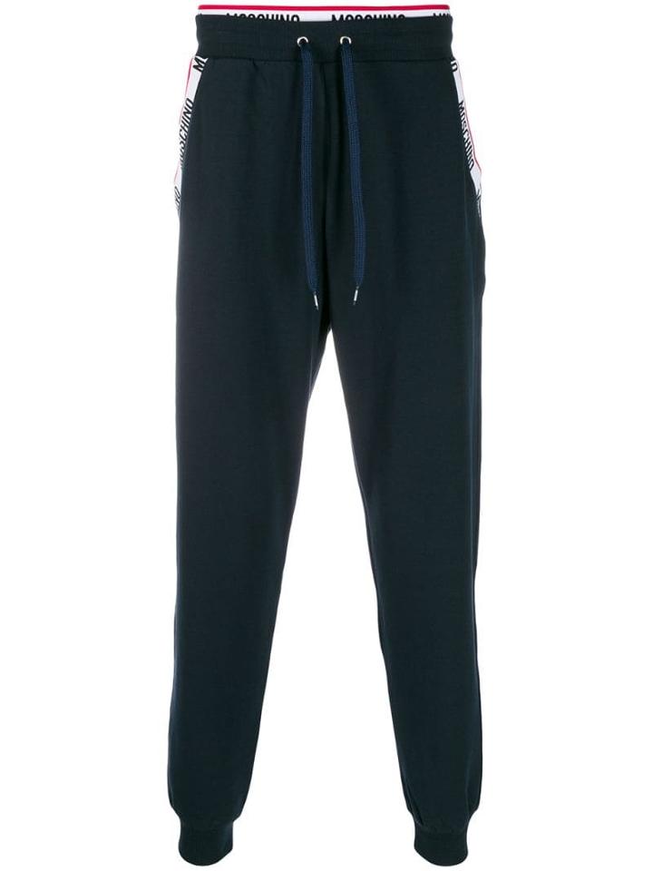 Moschino Logo Trim Jogging Bottoms - Blue