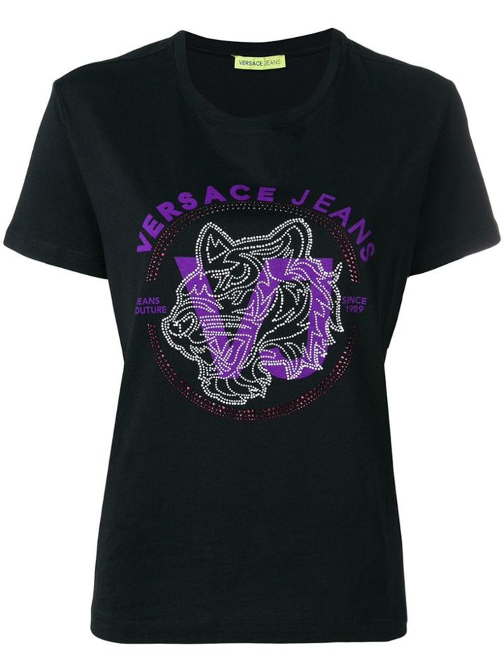 Versace Jeans Vj Wolf Logo T-shirt - Black