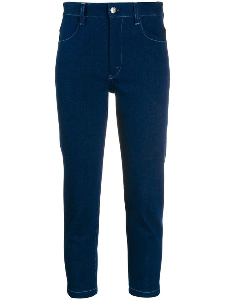 Chloé Hight Rise Cropped Jeans - Blue