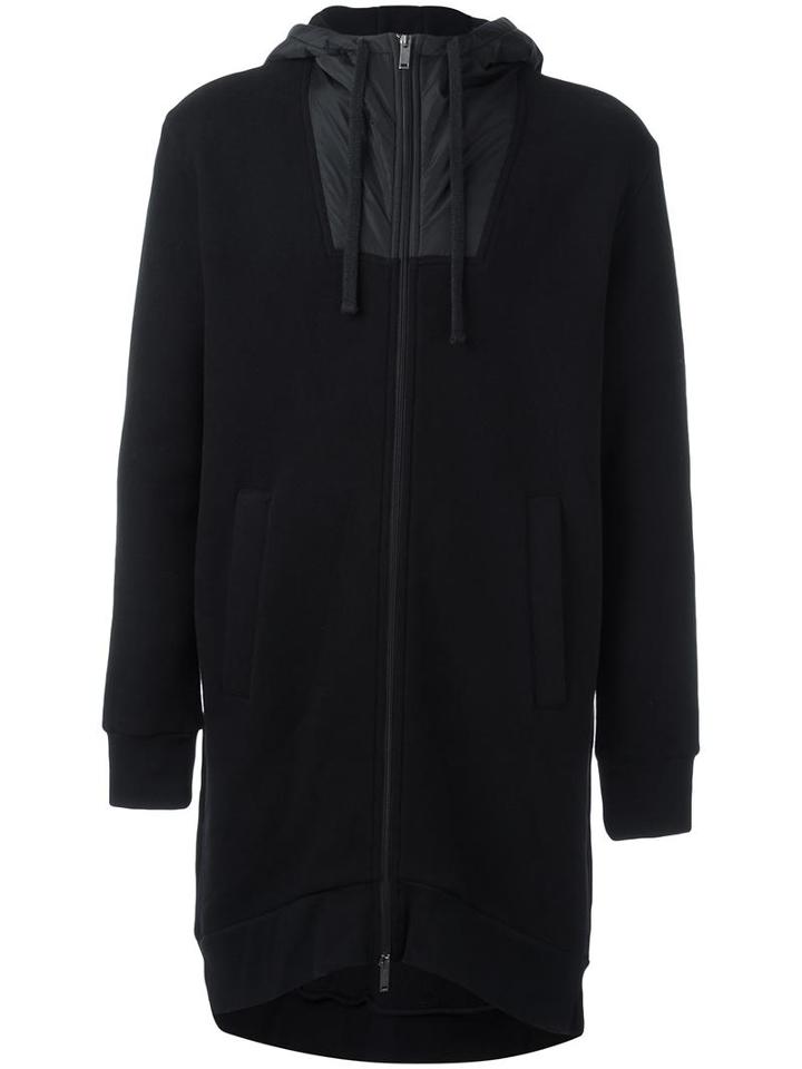 Haus By Ggdb Long Zipped Hoodie, Men's, Size: Large, Black, Cotton/lyocell/polyamide