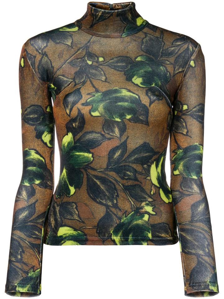 Richard Quinn Floral Intarsia Jumper - Green