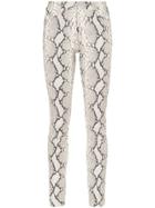 1017 Alyx 9sm Leather Snakeskin Print Trousers - Grey