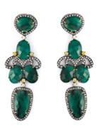 Gemco Drop Emerald Chandelier Earrings