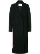 Msgm Long Arrow Coat - Black