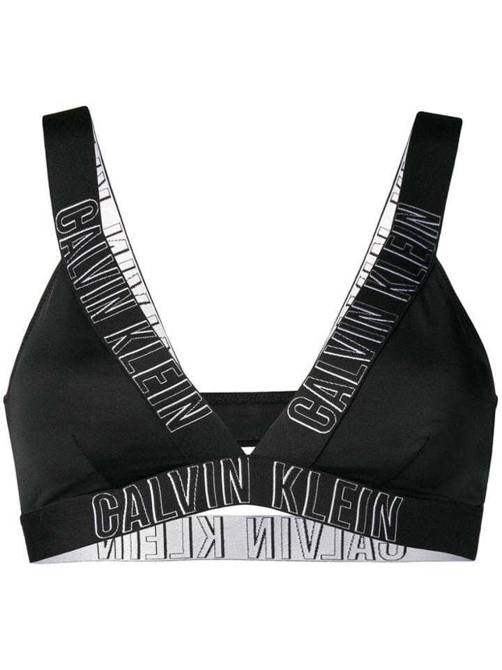 Calvin Klein Logo Bikini Top - 094 Nero