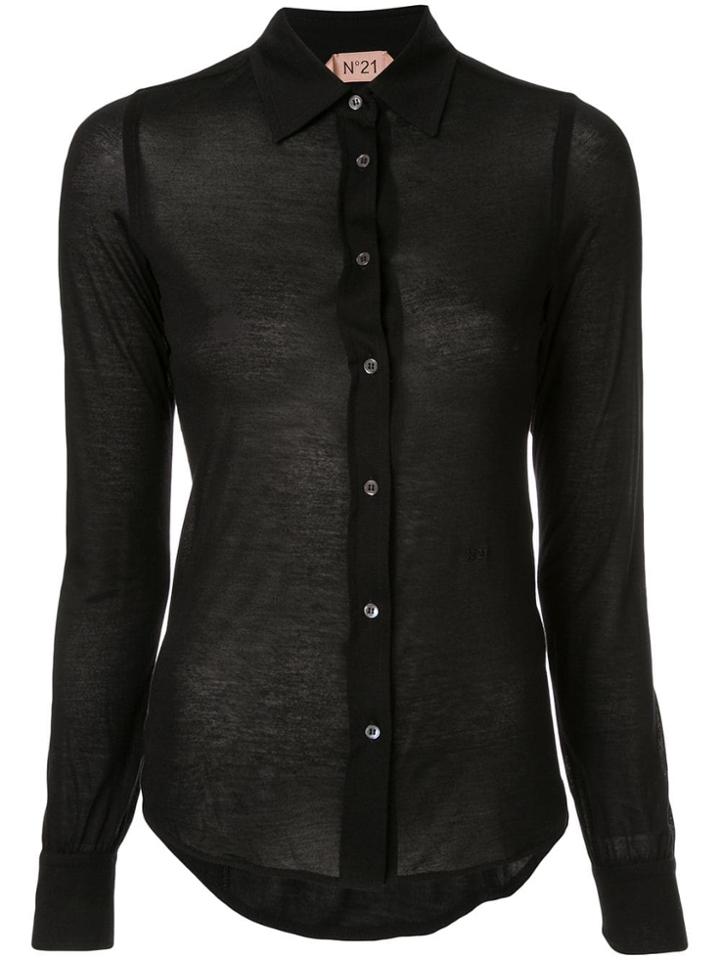 Nº21 Sheer Shirt - Black