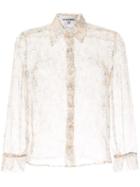Chanel Pre-owned Long Sleeve See-through Shirt - Orange