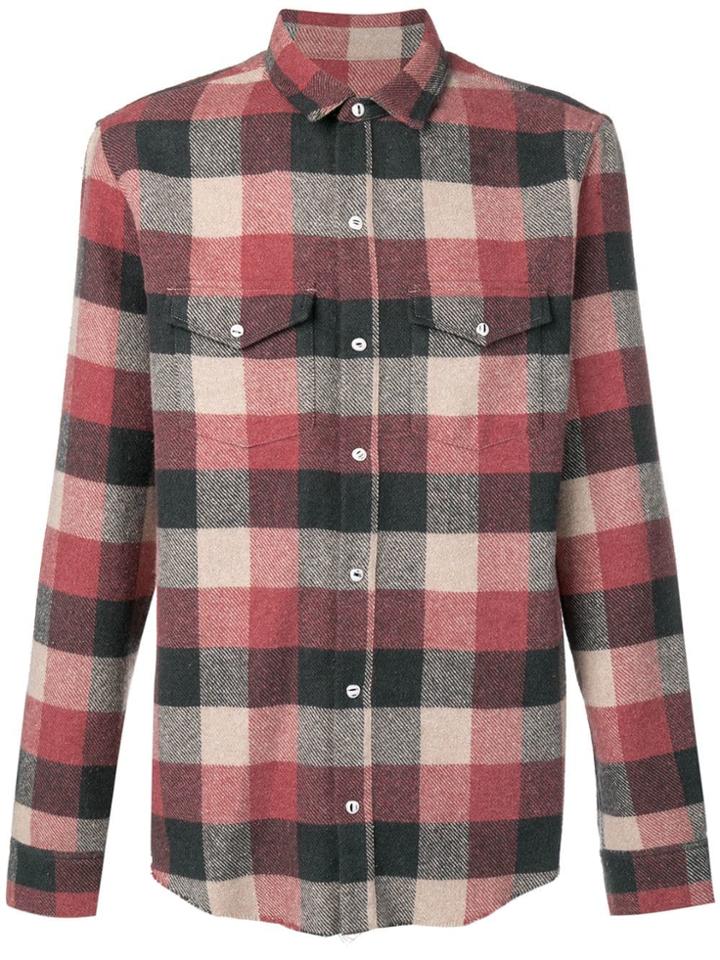 Iro Checked Classic Shirt - Black