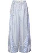 Sacai Striped Wide-leg Trousers - Blue