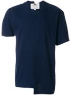 Cédric Charlier Asymmetric Front T-shirt - Blue