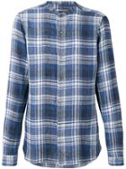 Z Zegna - Checked Shirt - Men - Linen/flax - M, Blue, Linen/flax