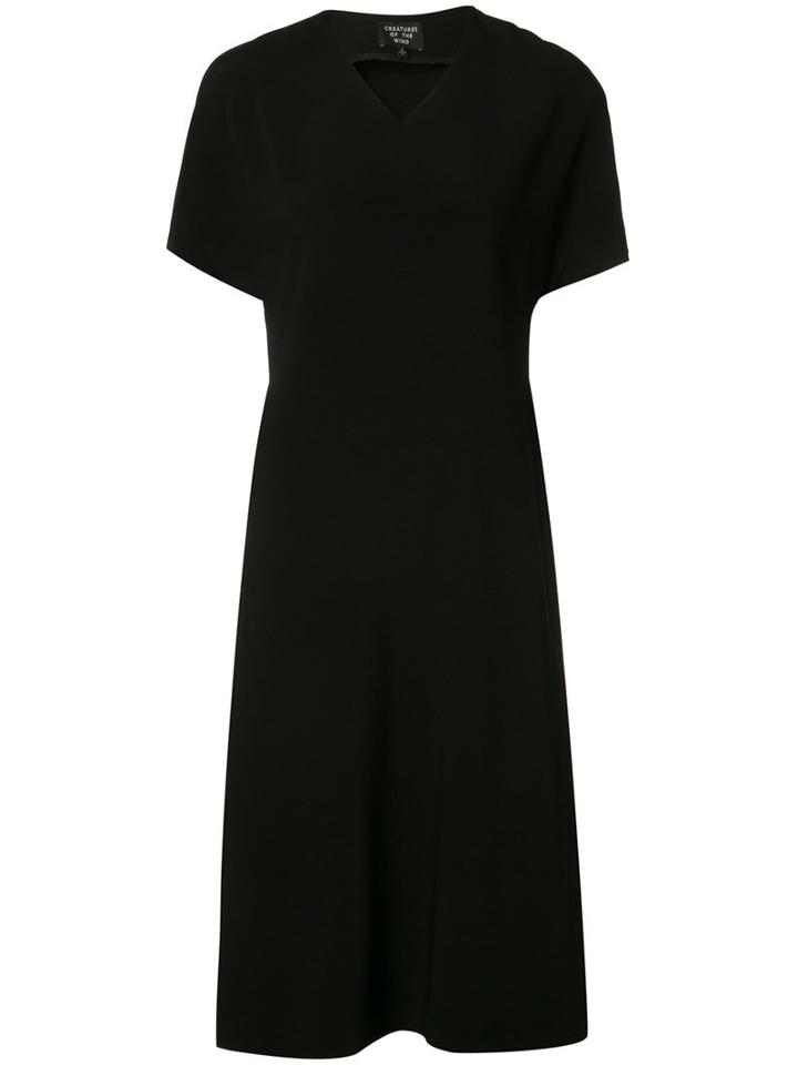 Creatures Of The Wind Slit Sides Elongated T-shirt, Women's, Size: 8, Black, Viscose/spandex/elastane