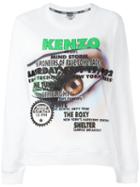 Kenzo Visage Sweatshirt, Women's, Size: Xs, White, Cotton/polyester