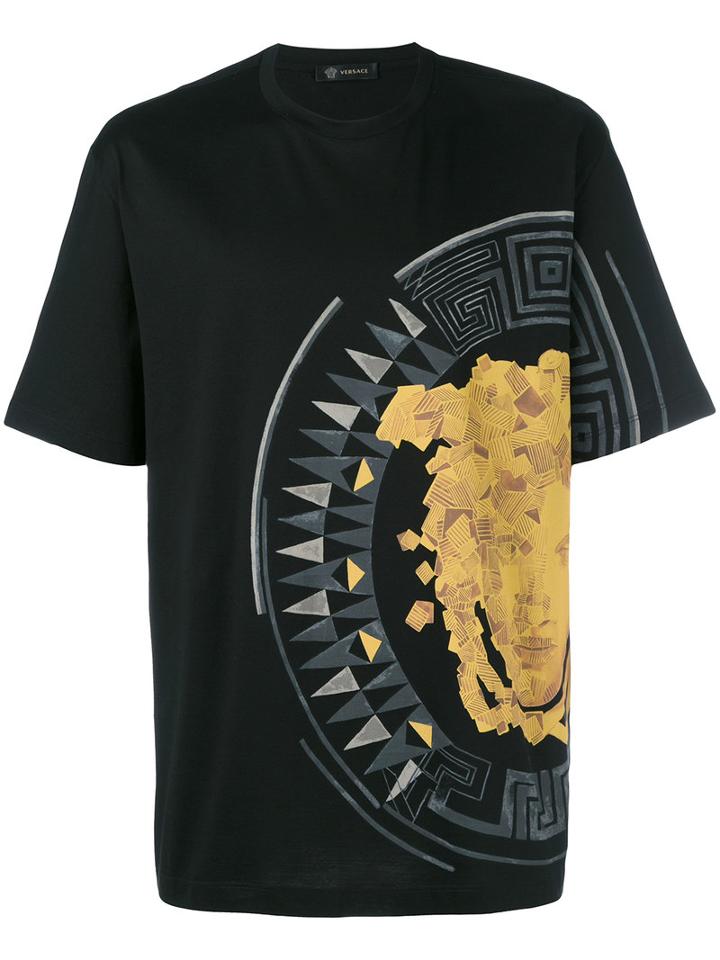 Versace - Printed T-shirt - Men - Cotton - S, Black, Cotton