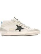 Golden Goose Deluxe Brand Mid Star Sneakers, Men's, Size: 40, Grey, Cotton/leather/suede