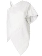 Lost & Found Ria Dunn Asymmetric Sleeve Striped Blouse - White