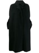 Comme Des Garçons Vintage 1995's Slit Cuffs Oversized Coat - Black