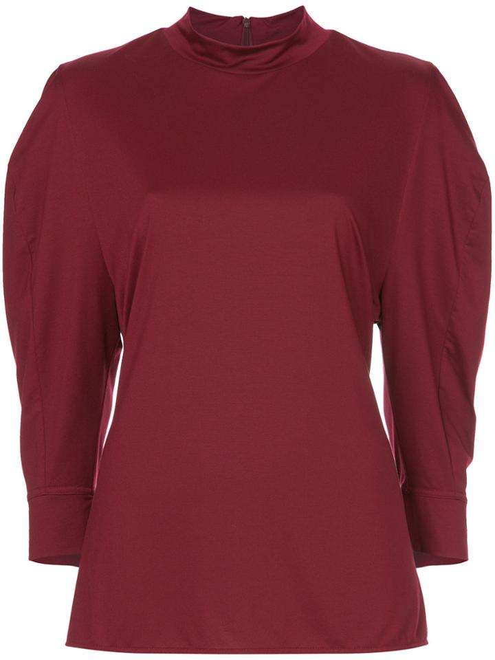 Astraet Tie Back Jersey Top - Red