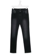 Emporio Armani Kids Teen Slim-fit Jeans - Grey