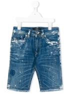 Diesel Kids - Distressed Shorts - Kids - Cotton/spandex/elastane - 12 Yrs, Blue