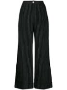 Chanel Pre-owned 2010 Pinstriped Trousers - Black