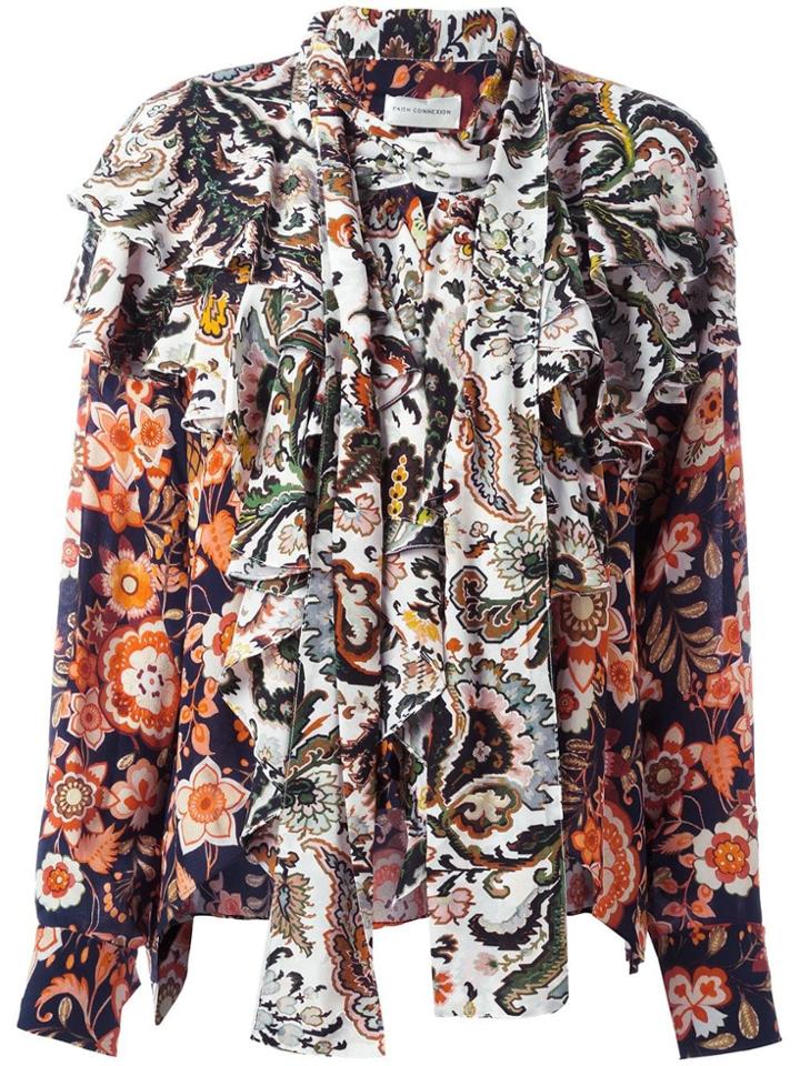 Faith Connexion Floral Print Ruffle Shirt - Multicolour
