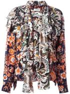 Faith Connexion Floral Print Ruffle Shirt - Multicolour