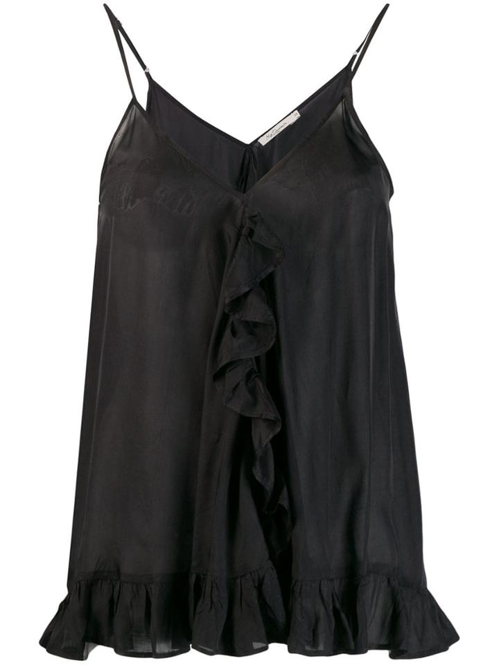 Mes Demoiselles Ruffled Tank Top - Black