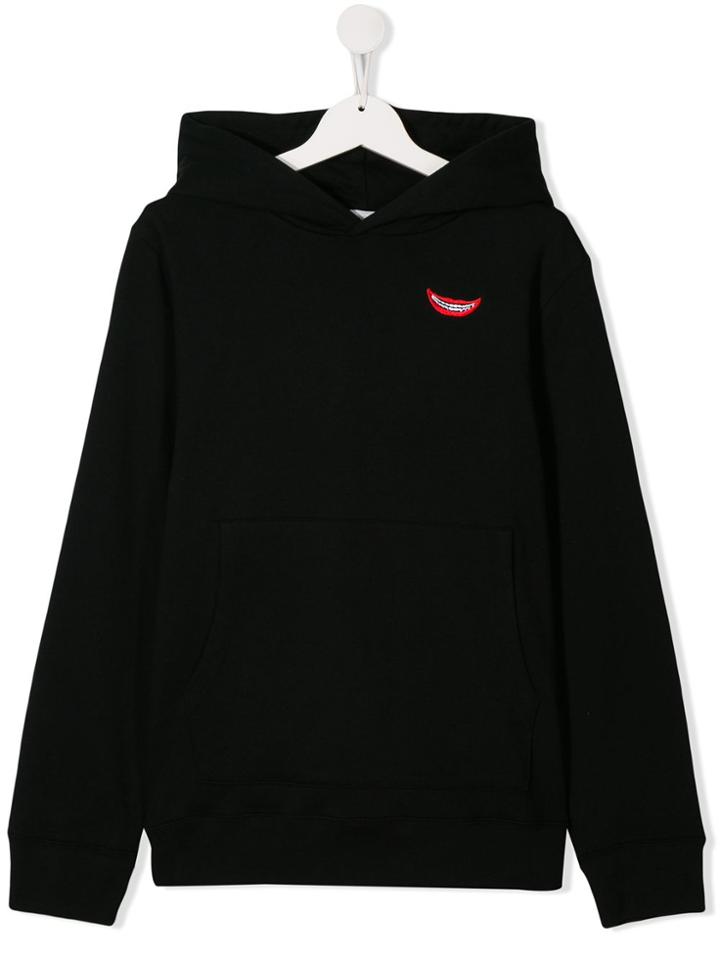 Stella Mccartney Kids Teen Have A Nice Day Logo Hoodie - Black